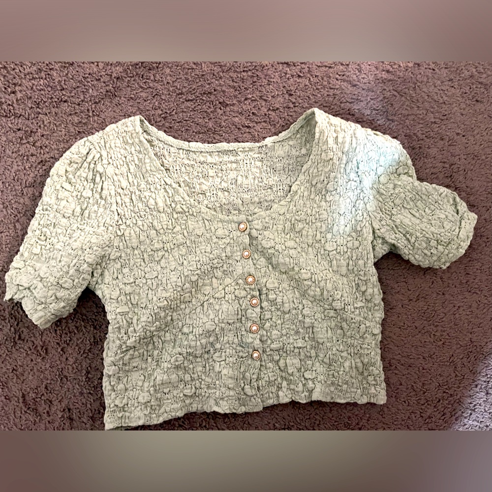 Cute mint color top
